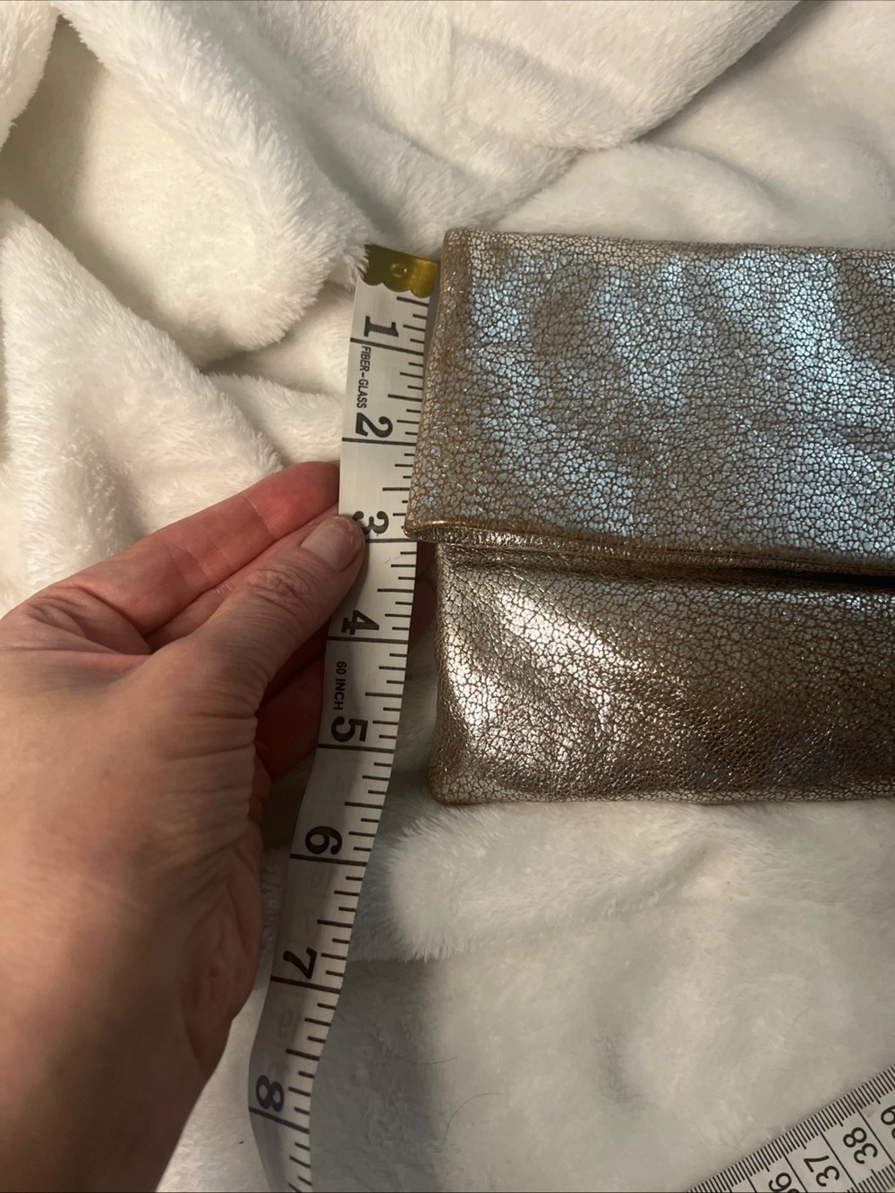 Jimmy Choo Chain-Link Suede Chandra Clutch Gray And Black Chain Authentic COA - Picture 15 of 15